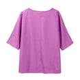 thumbnail image 3 of BILIKEYU Loose Button Solid Color Sleeve Casual Women's Shirt, Women'S Tops, Lightweight Button Down Shirt Women, Women'S Clothing, 3 of 6