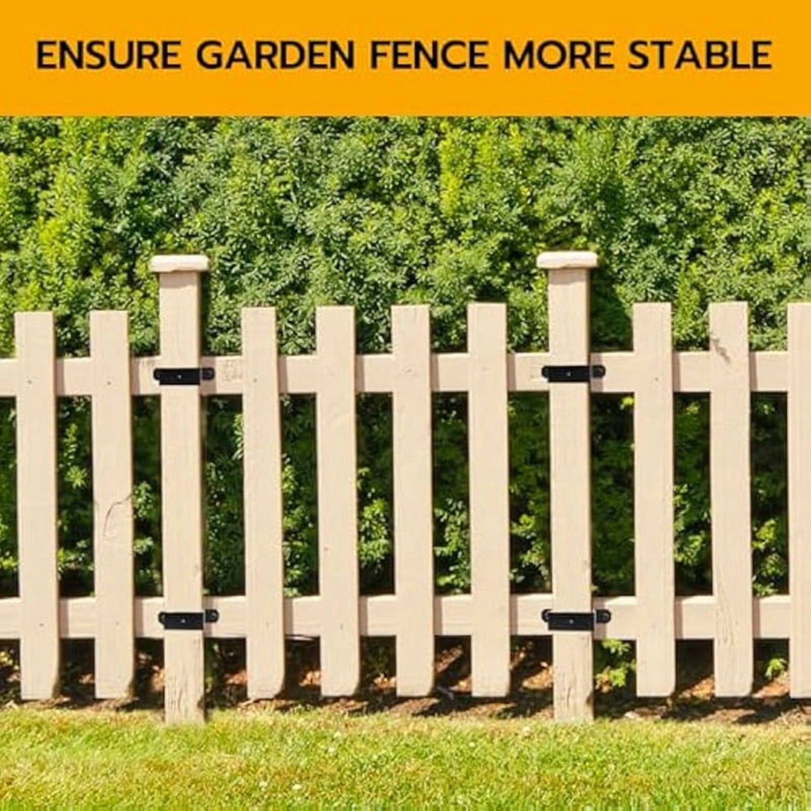4pcs Strap Post Ties Black Deck Fence for 4x4in Post U Bracket,Can Be Fence Post Brackets for Metal Posts to Wood