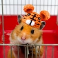 thumbnail image 3 of 10PCS Mini Hamster Hat Hand Knitted Small Animals Hat with Adjustable Strap Frog Bunny Rainbow Carrot Mini Hat Tiny Cute Pet Hat for Small Animals Holiday Party Clothes Costume Accessories Photo Props, 3 of 6