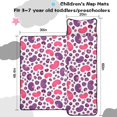 thumbnail image 5 of Pink and Purple Leopard Print Teens Toddler Nap Mat with Pillow, Sleeping Mat Bag for Preschool Daycare 60"x20", 5 of 6