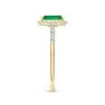 thumbnail image 5 of ANGARA Natural 1 Ct Emerald-Cut Emerald Ring with Diamond Halo in 14K Yellow Gold for Women (Size-7x5mm) | May Birthstone, Birthday, Anniversary, Jewelry Gift for Women | Natural Emerald Ring, 5 of 11