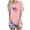 Pink, variant on WREESH Women's Patriotic Crew Neck Tee Short Sleeve Summer Blouse for Independence Day Gray