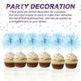 thumbnail image 3 of Uxcell Firework Cupcake Toppers 50 Pcs Sparkle Tassel Cupcake Picks for Birthday Party Graduation Sparkle Blue, 3 of 7