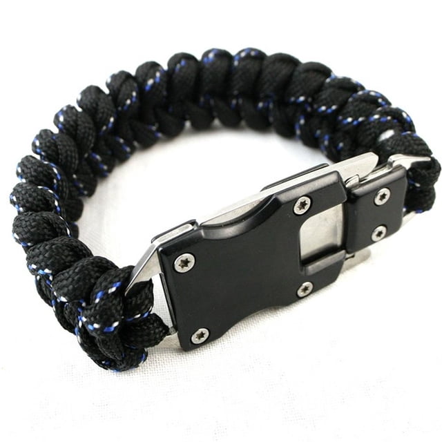 Pulsera de herramientas para exteriores Paracord, equipo de supervivencia, pulsera de supervivencia multiuso para acampar al aire libre, senderismo, pesca