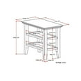 thumbnail image 3 of Home Square 2-Piece Wood 14" Rectangle Narrow Side Table Set in Farmhouse Brown, 3 of 6