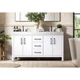 thumbnail image 2 of Elegant Kitchen and Bath 60 inch Double Bathroom Vanity In White, 2 of 10