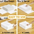 thumbnail image 3 of Organizadores de sábanas SpaceAid, paquete de 4 unidades, color blanco, 3 of 7