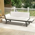 thumbnail image 1 of Costway Outdoor Convertible Sofa Daybed with Adjustable Armrests Removable Cushions White, 1 of 10