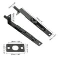 thumbnail image 2 of Uxcell Flush Bolt 6" x 0.71", Stainless Steel French Door Lock for Wood Composite Double Door, Black, 2 of 6