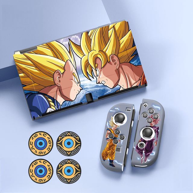 Protective Case Set for Switch OLED and Joy-Con Controllers, Dragon Ball Theme
