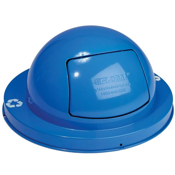 Global Industrial Steel Dome Lid For 36 Gallon Trash Can Blue