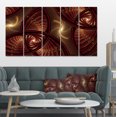 thumbnail image 3 of Designart 'Brown Symmetrical Fractal Pattern ' Floral Canvas Art Print, 3 of 3