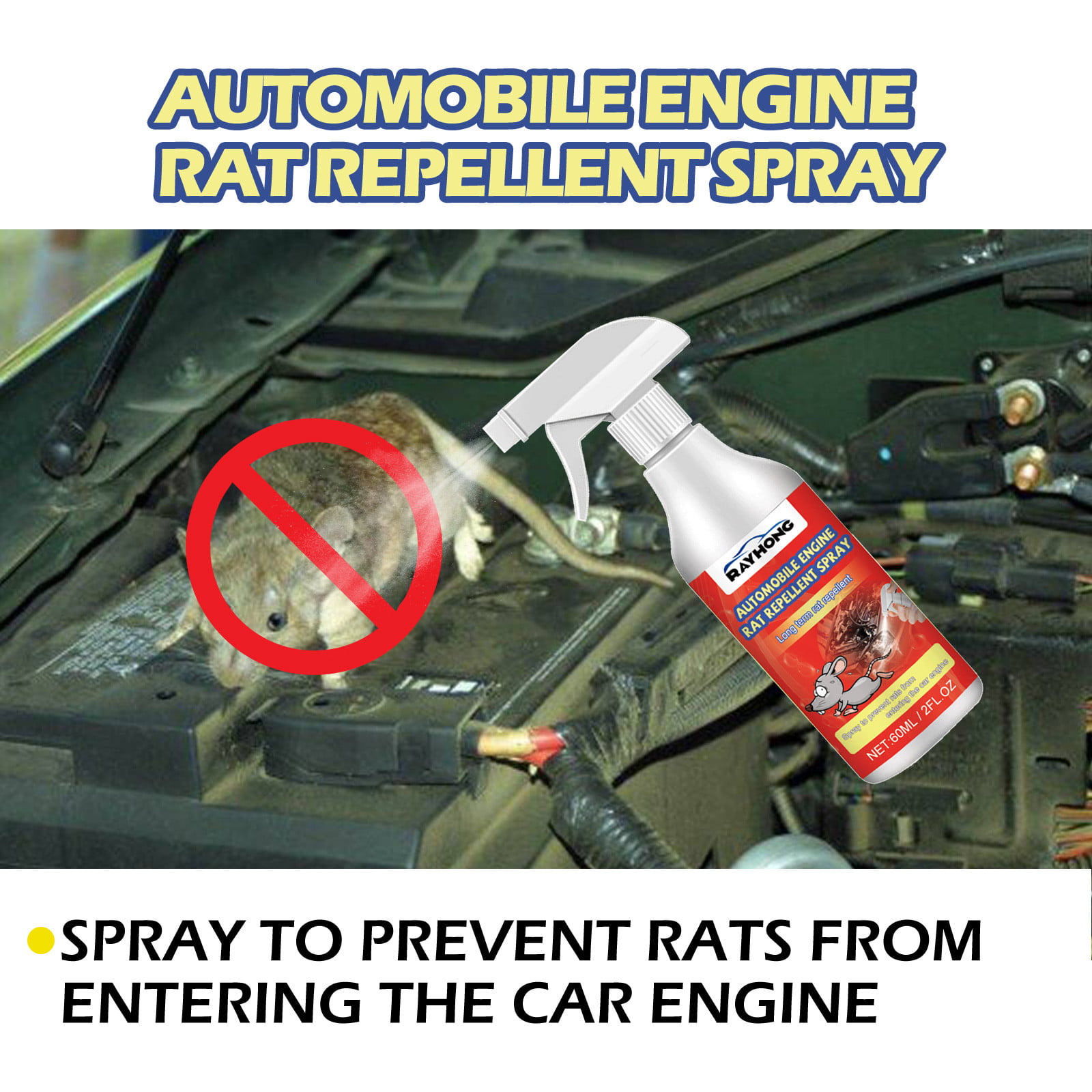 DTBPRQ Rodent Defense Spray for Cars and Trucks - Non-Toxic