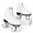 White-Women's 7 / Men's 6, variant on White Women's 6 / Men's 5 Classic Quad Roller Skates for Indoor Outdoor Use