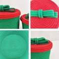 thumbnail image 6 of karymi Christmas Gift Storage Basket with Lid Handmade Woven Bow Cottons Rope Desktop Storage Basket Gift Container Large Green Womens Gifts for Christmas up to 70% off, 6 of 9