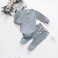 thumbnail image 2 of Ropa de otoño para bebé recién nacido, niña y niño, conjuntos de 3, 6, 12, 18 y 24 meses, mono y pantalones de algodón de punto de manga larga, conjuntos de invierno para bebé de 70 cm, 2 of 5