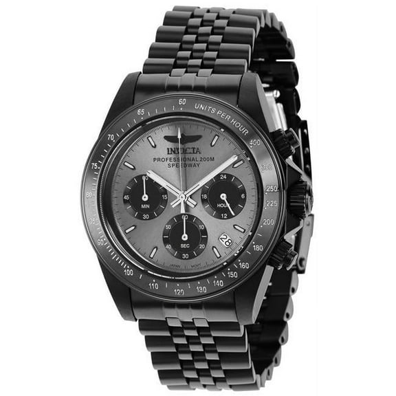 Invicta 36737 Men's Speedway Chrono Black Steel Bracelet Watch