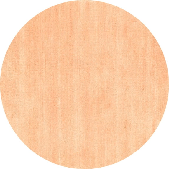 Ahgly Company Indoor Round Abstract Orange Contemporary Area Rugs, 5' Round