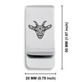 thumbnail image 2 of Stainless Steel Geometric Polygon Goat Animal Classic Slim Money Clip Credit Card Holder, 2 of 2