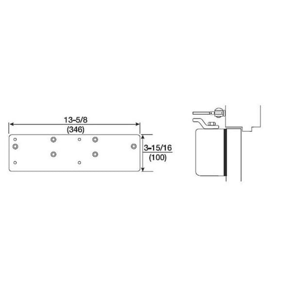 Plaque de Chute à Cadre Étroit pour Série 7500 - Aluminium