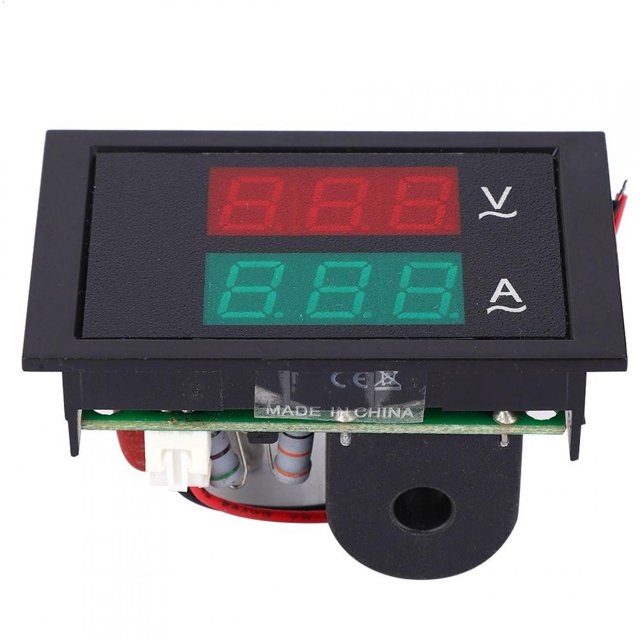 LAFGUR AC Voltage Current Meter,AC80-300V 0-50A Dual Display Voltage Meter Current Meter Ampere Meter Voltmeter Ammeter,for Distribution Boxes, Power Distribution Cabinets, Voltage Regulators