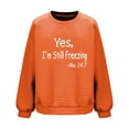thumbnail image 4 of Crayolaes Hauts pour Femmes Tendance, Mode Femmes Décontracté Dames Imprimé Ample Manches Longues Col Rond Chemisiers Hauts, Chandails Sans Capuche, 4 of 4