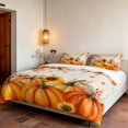 thumbnail image 3 of Queen Size 3 Pieces Duvet Cover Sets Fall Pumpkin Sunflower Maple Leaf Bedding Set,Microfiber Soft Comforter Cover with Pillow Shams,Luxury Quilt Covers for Bedroom Thanksgiving Theme Retro Linen, 3 of 9