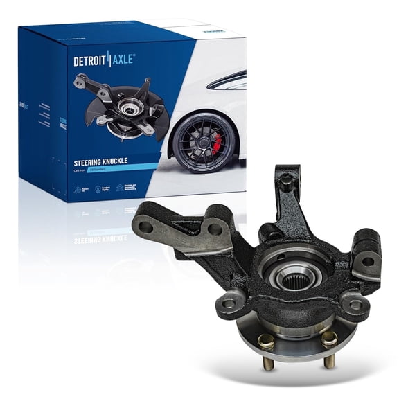 Detroit Axle - Front Right Steering Knuckle for 2007-2012 Dodge Caliber, Passenger Side Steering Knuckle & Wheel Bearing Hub Assembly 2008 2009 2010 2011