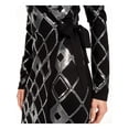 thumbnail image 3 of INC Womens Black Long Sleeve Knee Length Wrap Dress Evening Dress S, 3 of 4