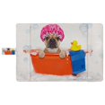 thumbnail image 4 of PKQWTM French Bulldog Dog Bathtub Yellow Plastic Duck Towel Foam Bathing Cap Book Cover Book Protector Book Sleeve Book Pouch Book Bag 6x9 inch, 4 of 4