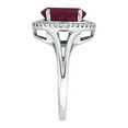 thumbnail image 3 of Prongs Set Diamond and Oval Cut Ruby Halo Engagement Ring in 10K White Gold (7/8 cttw, G-H, I2-I3), 3 of 4