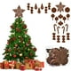 thumbnail image 4 of Juego de 24 bolas navideñas flocadas con formas irregulares y estrella para la punta del árbol. Adornos navideños para exteriores. Decoración navideña., 4 of 6