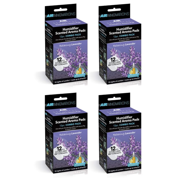 Air Innovations Essential Oil Humidifier Aromatherapy Fragrance Refills for Aroma Tray, Lavender (48 Pack)