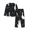 thumbnail image 2 of Uemuo Fashionable Goose Pattern Womens Pajama Sets,PJ Set for Women,Pajamas for Women Logo,Long Sleeve Pajama Set for Women,Soft Long Sleeve Top With Pants-XX-Large, 2 of 9