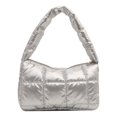thumbnail image 1 of Bolso acolchado a la moda para mujer, bolso Hobo acolchado de PU de gran capacidad con entramado de diamantes, bolso con asa de calidad suave de Color sólido, 1 of 9