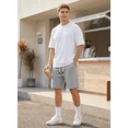 thumbnail image 5 of Jolyshlid Men’s 4-Pack Cotton Athletic Shorts with Pockets, Elastic Waist Drawstring Lightweight Workout & Casual Shorts for Summer,L, 5 of 11