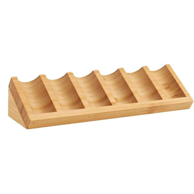 Essential Oil Display Rack Shelf 6 Slots Bamboo Perfume Practical Countertop Sturdy Bottle Holder Nail Polish Display Holder