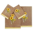 thumbnail image 4 of Linum Home Textiles 100% Turkish Cotton Girasol 4PC Embellished Towel Set, Brown, 4 of 5