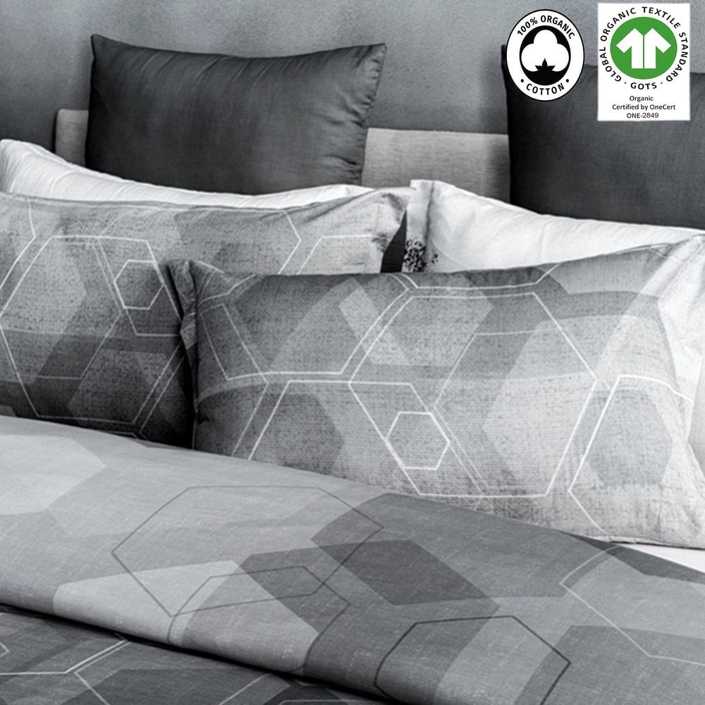 A1HC Reversible Print Organic Cotton Pillow Sham (Set of 2) | GOTS Certified Organic Cotton Pillowcase