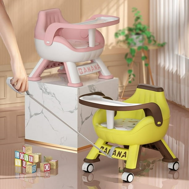 Silla de comedor para bebés Silla de llamada para niños Asiento multifunción para bebés Mesa de comedor Taburete de tablero para el hogar Respaldo Mesa de comedor