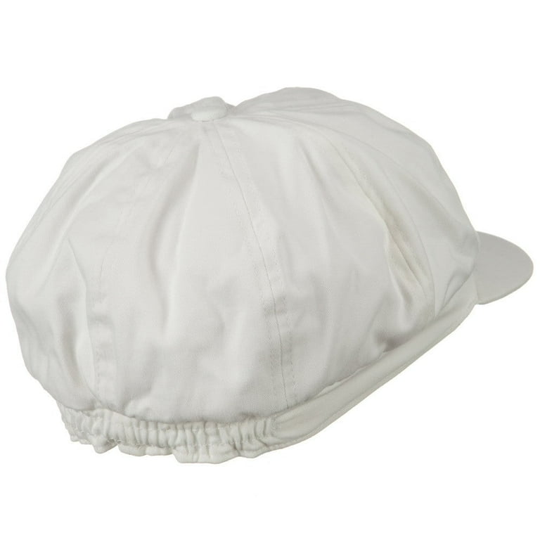 Cotton Elastic Big Size Newsboy Cap - White XL-2XL - Walmart.com