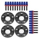 thumbnail image 2 of Kit escalonado de espaciadores de rueda centrados en el cubo M12x1.5 con pernos accesorio apto para 1 3 5 6 7 Series E82 E30 E36 E60Blue, 2 of 12