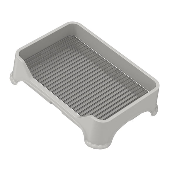 Caja de arena para cachorros inodoro para perros Salvador bandeja orinal interior antideslizante gris