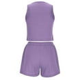 thumbnail image 4 of Wdfiry Women's Lounge Set Two Piece Sleeveless Slim Fit Crop Tank Tops High Waisted Shorts Summer Outfits 2025, 4 of 5