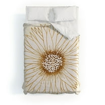 Society6 Modern Tropical Gold Sunflower Duvet Cover Cotton Full