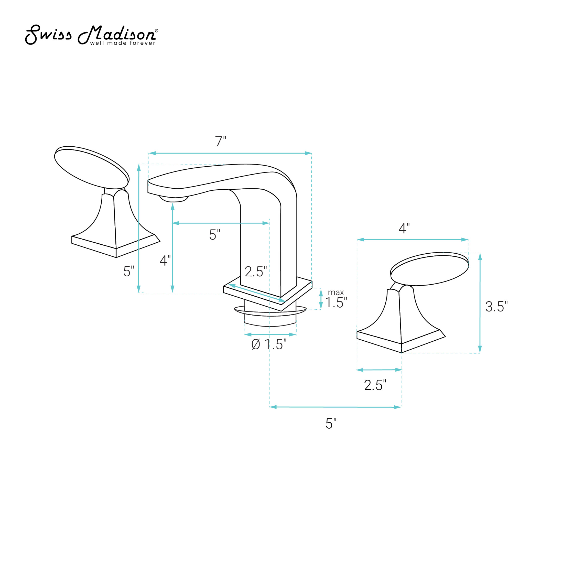 Chateau 8 in. Widespread, 2-Handle, Bathroom Faucet in Brushed Gold