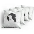 thumbnail image 5 of Ambesonne Black White Throw Pillow Cover 4 Pack, Dog Horse Friend, 16", Black White, 5 of 7