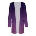 thumbnail image 4 of Vedolay Womens Fashion Long Sleeve Open Front Knit with Pockets Purple,M, 4 of 4