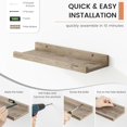 thumbnail image 5 of Picture Ledge Shelf, Small Floating Shelves Set of 8, 16 Inches Nursery Book Shelves for Toys Storage, Kids Bookshelf Wall Mounted for Living Room Bedroom Decor Books Photo Frames, Distressed Grey, 5 of 7
