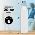 thumbnail image 5 of Posh Stainless Steel Water Bottles 20 oz. Set of 6, Bulk Pack - Double Wall, Perfect for Coffee, Soda, Other Hot & Cold Beverages - White, 5 of 5